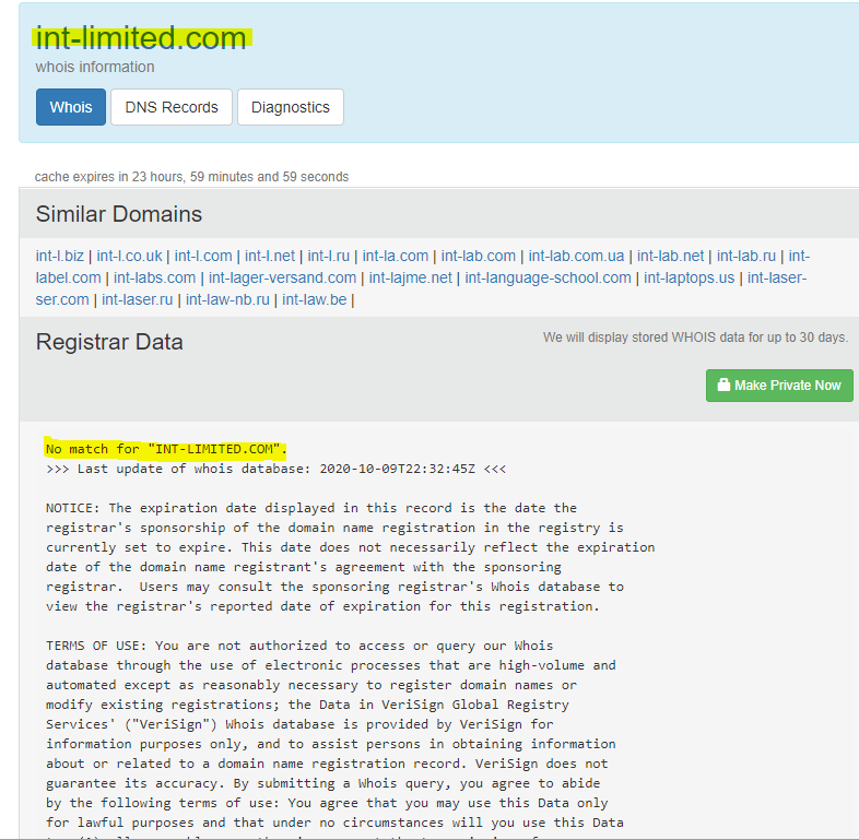 domain whois